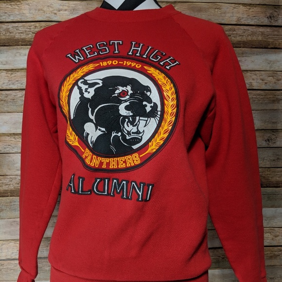 Vintage Sweaters - ✨Vintage Red West High Puffy Paint Sweater